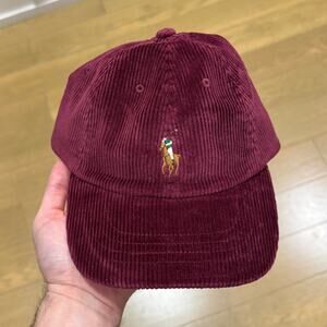 Polo by Ralph Lauren Burgundy Corduroy Hat